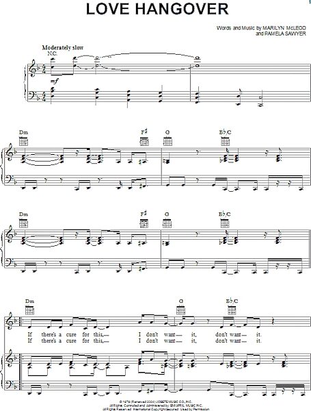 open zoom image for Love Hangover - Piano/Vocal/Guitar, New, Main