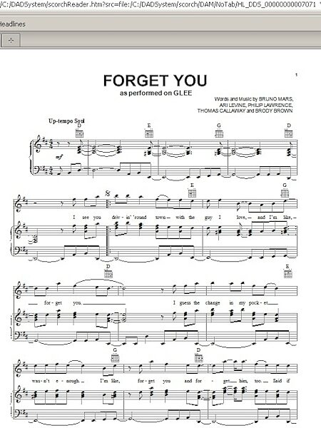 open zoom image for F**k You (Forget You) - Piano/Vocal/Guitar, New, Main