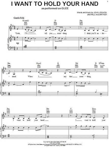 open zoom image for I Want To Hold Your Hand - Piano/Vocal/Guitar, New, Main