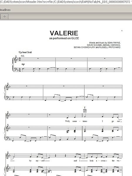 open zoom image for Valerie - Piano/Vocal/Guitar, New, Main