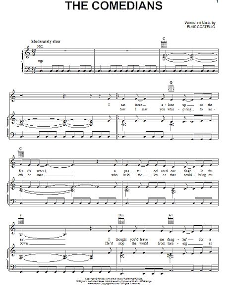 open zoom image for The Comedians - Piano/Vocal/Guitar, New, Main