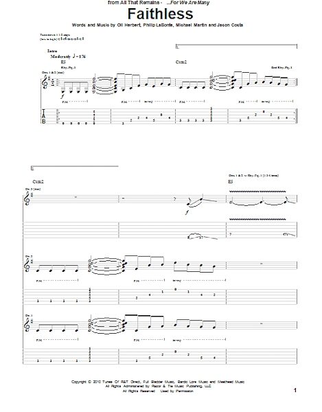 open zoom image for Faithless - Guitar TAB, New, Main