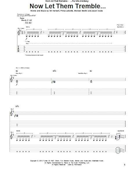 open zoom image for Now Let Them Tremble - Guitar TAB, New, Main