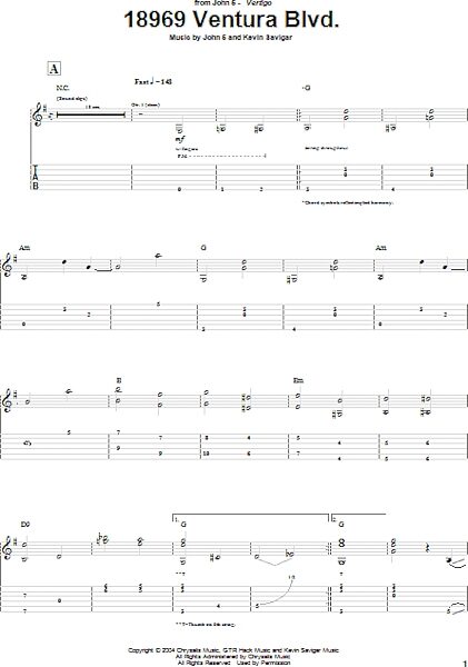 open zoom image for 18969 Ventura Blvd. - Guitar TAB, New, Main