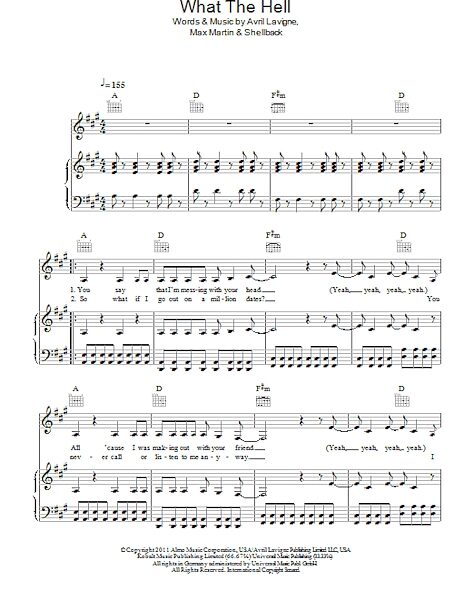 open zoom image for What The Hell - Piano/Vocal/Guitar, New, Main