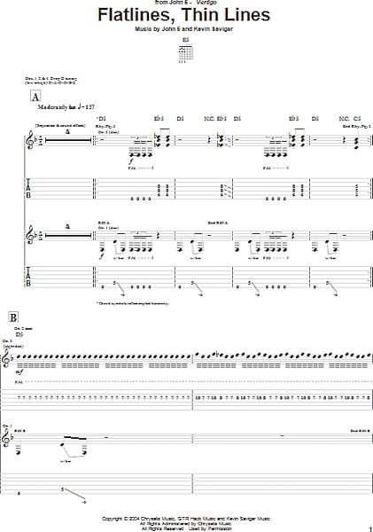 open zoom image for Flatlines, Thin Lines - Guitar TAB, New, Main