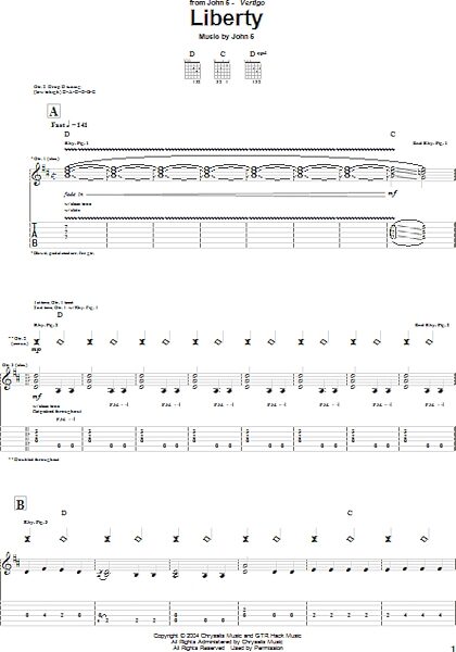 open zoom image for Liberty - Guitar TAB, New, Main