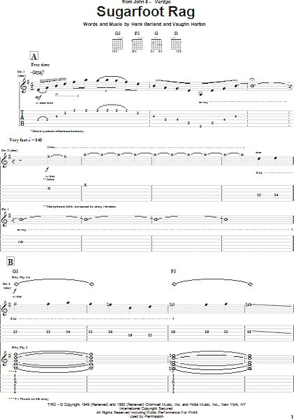 open zoom image for Sugarfoot Rag - Guitar TAB, New, Main