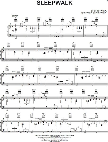 open zoom image for Sleepwalk - Piano/Vocal/Guitar, New, Main