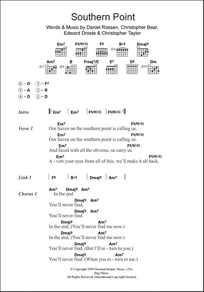 open zoom image for Southern Point - Guitar Chords/Lyrics, New, Main