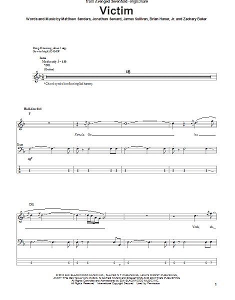 open zoom image for Victim - Bass Tab, New, Main