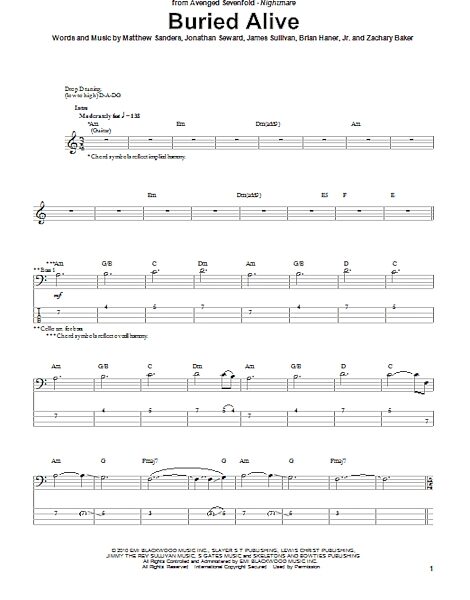 open zoom image for Buried Alive - Bass Tab, New, Main