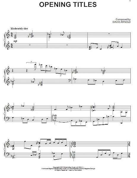 open zoom image for Opening Titles - Piano Solo, New, Main