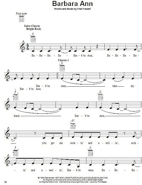 open zoom image for Barbara Ann - Ukulele, New, Main