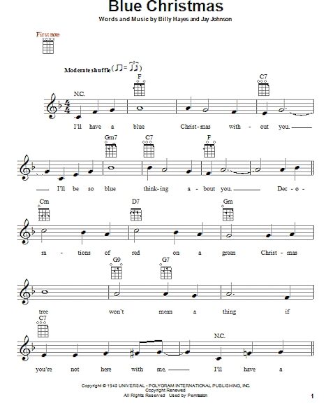 open zoom image for Blue Christmas - Ukulele, New, Main