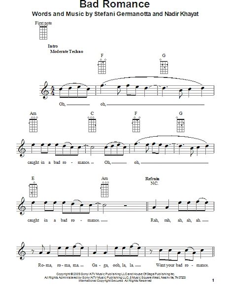 open zoom image for Bad Romance - Ukulele, New, Main