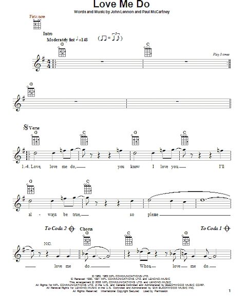 open zoom image for Love Me Do - Ukulele, New, Main