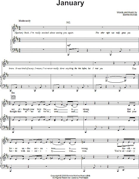 open zoom image for January - Piano/Vocal/Guitar, New, Main