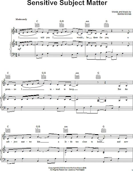 open zoom image for Sensitive Subject Matter - Piano/Vocal/Guitar, New, Main