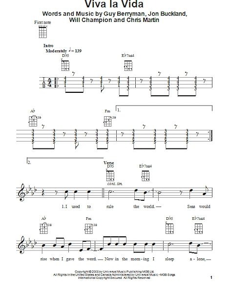 open zoom image for Viva La Vida - Ukulele, New, Main