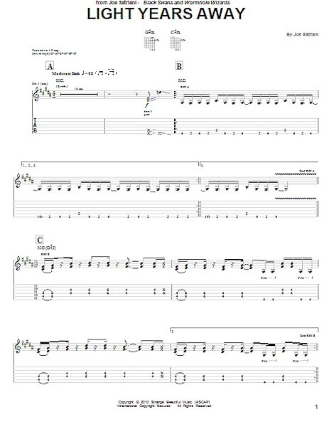 open zoom image for Light Years Away - Guitar TAB, New, Main
