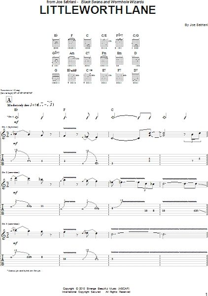open zoom image for Littleworth Lane - Guitar TAB, New, Main