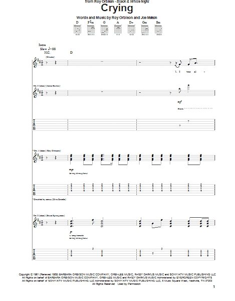 open zoom image for Crying - Guitar TAB, New, Main