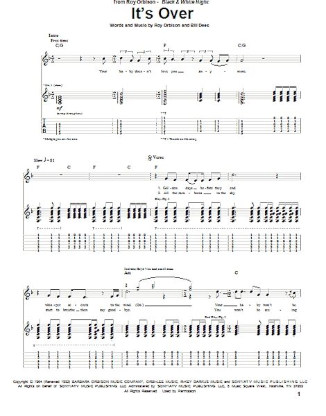 open zoom image for It's Over - Guitar TAB, New, Main