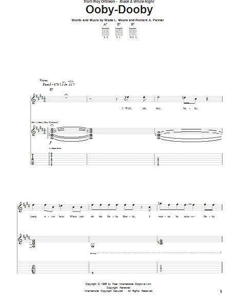 open zoom image for Ooby-Dooby - Guitar TAB, New, Main
