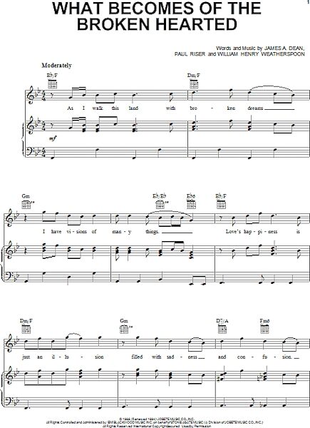 open zoom image for What Becomes Of The Broken Hearted - Piano/Vocal/Guitar, New, Main