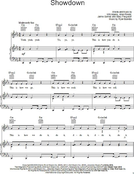 open zoom image for Showdown - Piano/Vocal/Guitar, New, Main