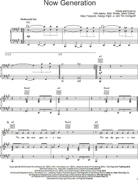 open zoom image for Now Generation - Piano/Vocal/Guitar, New, Main