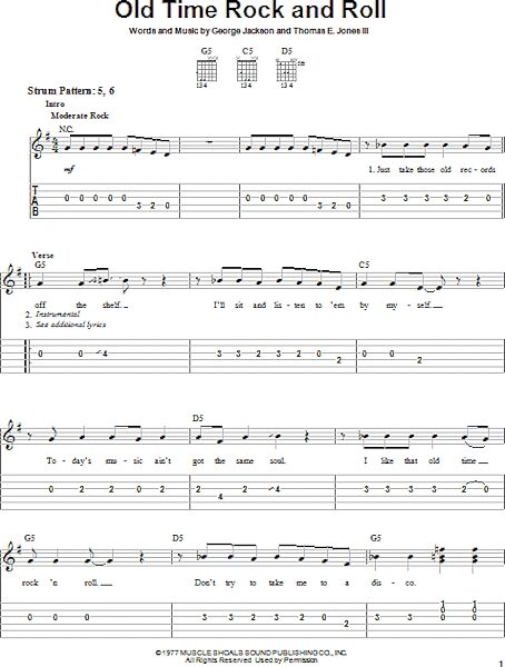 open zoom image for Old Time Rock & Roll - Easy Guitar with TAB, New, Main