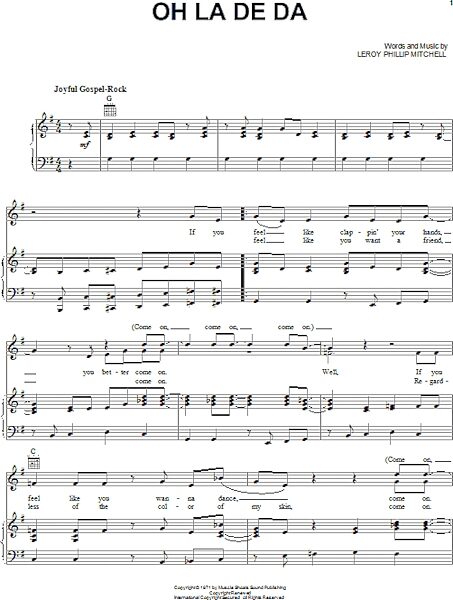 open zoom image for Oh La De Da - Piano/Vocal/Guitar, New, Main