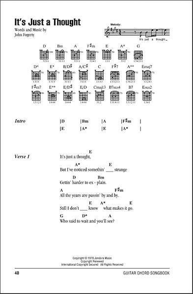 open zoom image for It's Just A Thought - Guitar Chords/Lyrics, New, Main