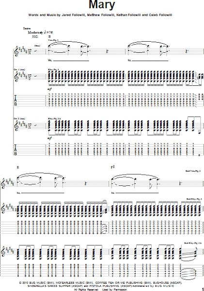 open zoom image for Mary - Guitar TAB, New, Main