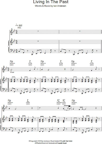 open zoom image for Living In The Past - Piano/Vocal/Guitar, New, Main