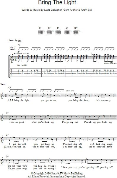 open zoom image for Bring The Light - Guitar TAB, New, Main