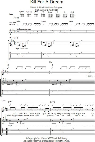 open zoom image for Kill For A Dream - Guitar TAB, New, Main