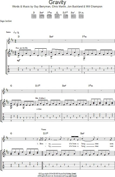 open zoom image for Gravity - Guitar TAB, New, Main