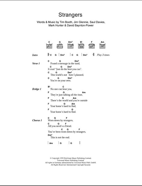 open zoom image for Strangers - Guitar Chords/Lyrics, New, Main