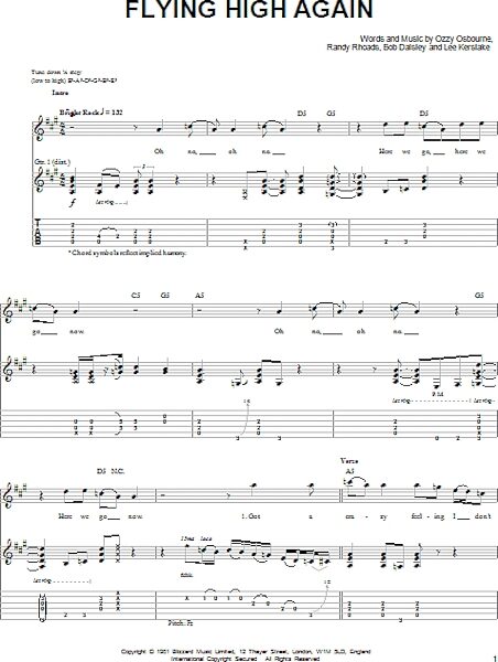 open zoom image for Flying High Again - Easy Guitar, New, Main