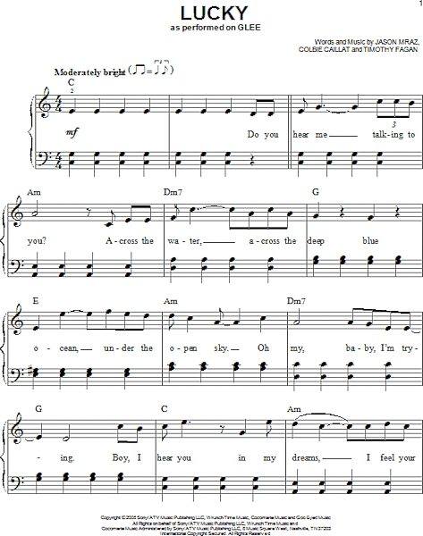 open zoom image for Lucky - Easy Piano, New, Main