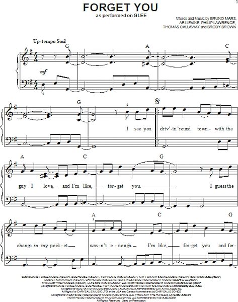 open zoom image for F**k You (Forget You) - Easy Piano, New, Main