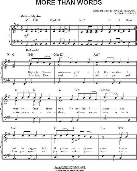 open zoom image for More Than Words - Easy Piano, New, Main