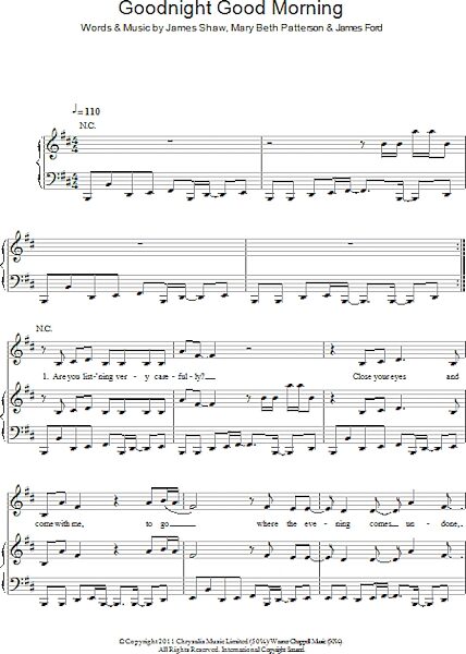 open zoom image for Goodnight Good Morning - Piano/Vocal/Guitar, New, Main