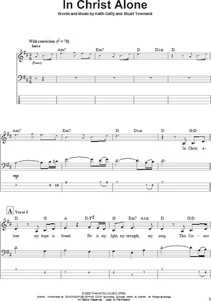 open zoom image for In Christ Alone - Bass Tab, New, Main