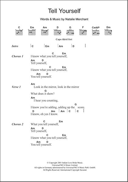 open zoom image for Tell Yourself - Guitar Chords/Lyrics, New, Main