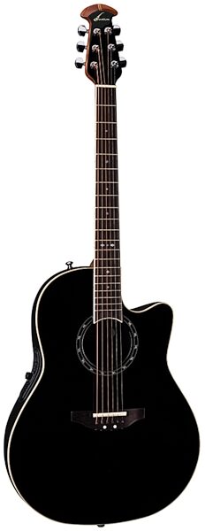 open zoom image for Ovation 1771AX Standard Balladeer Mid-Depth Bowl Acoustic-Electric Guitar, Black