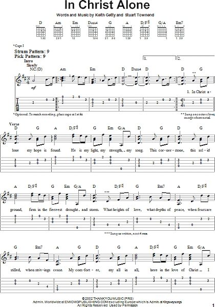 open zoom image for In Christ Alone - Easy Guitar with TAB, New, Main